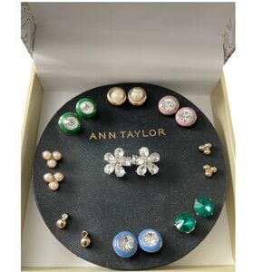 Ann Taylor Crystal and Pearl Earring Collection